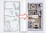 create 3d floor plan, 2d floor plan, rendering